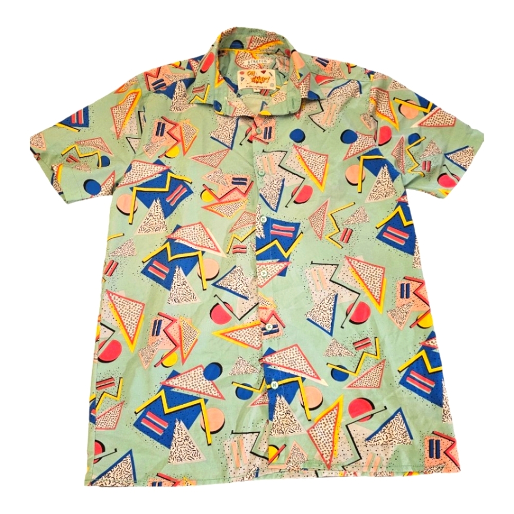 Drill Clothing Co Mens Button Shirt Small Saved By The Bell 90s Retro Style